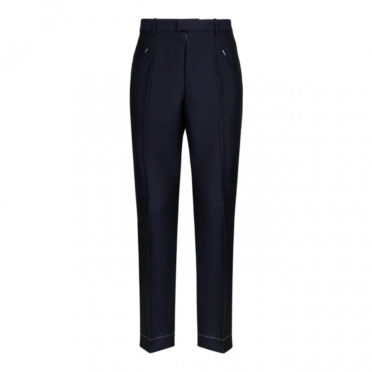 Maison Margiela English Mohair Blu Navy Pants