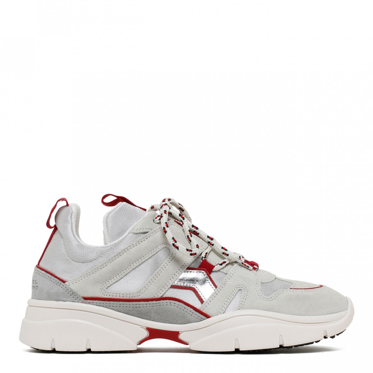 Silver and Red Kindsay Sneakers