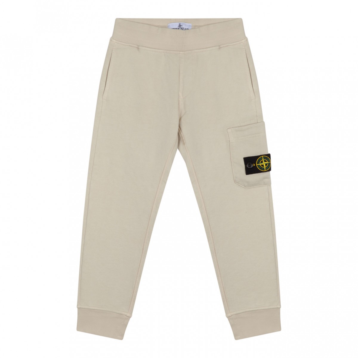 Stone Island Beige Logo Patch Trousers