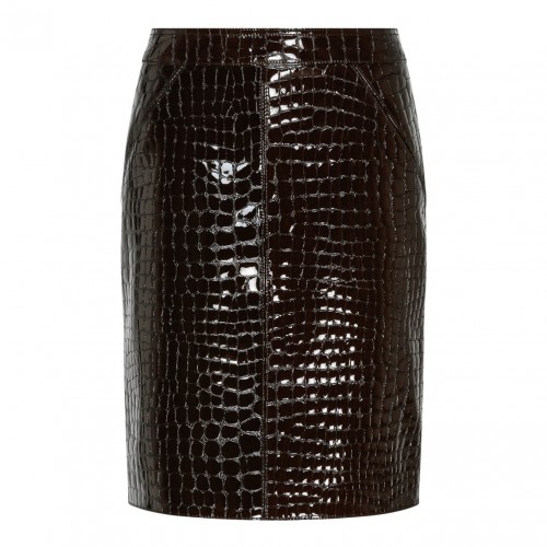 Dark Chocolate Glossy Skirt