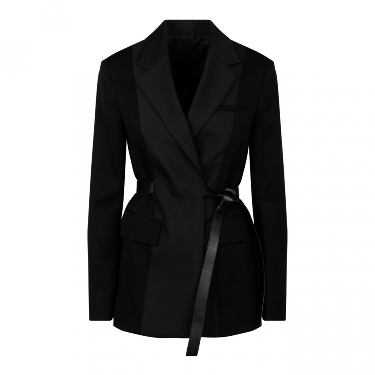 Black Belted Tailored Jacket