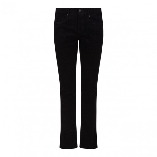 Black Corduroy Skinny Trousers