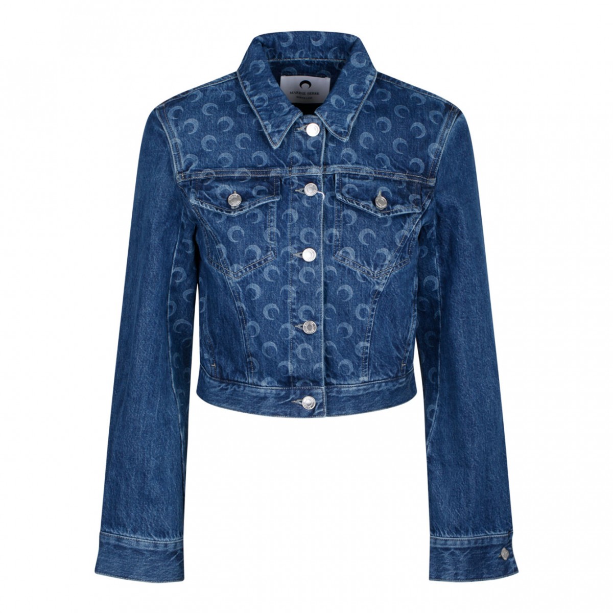 Marine Serre Blue Denim Boxy Jacket