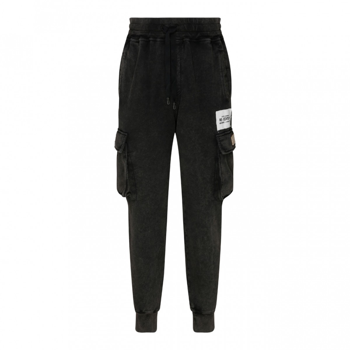 Dark Grey Tapered Cargo Trousers