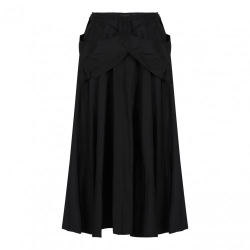 Taffet Black Mid Skirt