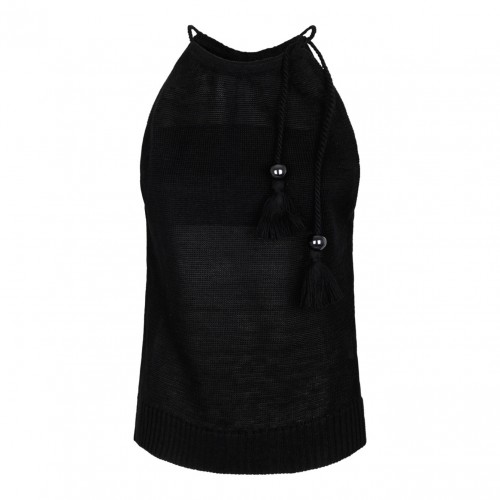 Black Linen Top