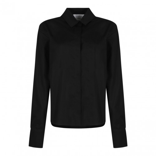 Black Oversized Poplin Shirt