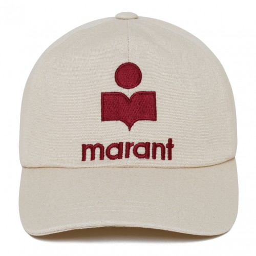 Isabel Marant Cap Ecru/Red