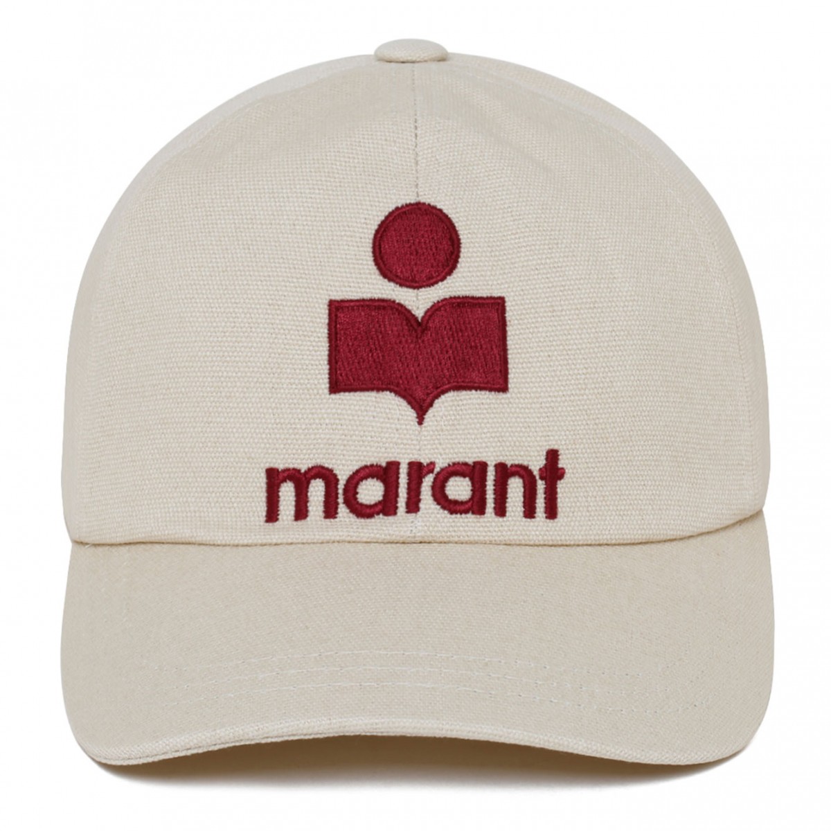 Isabel Marant Cap Ecru/Red