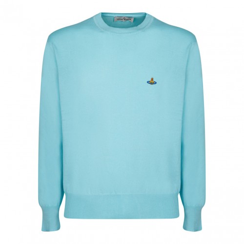 Alex Round Neck Aqua Knitwear