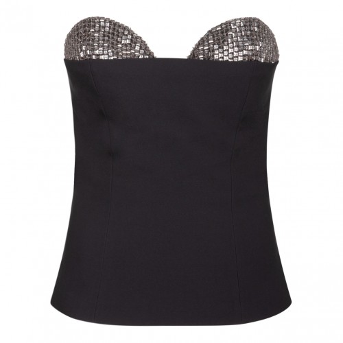 Black Rhinestone Top