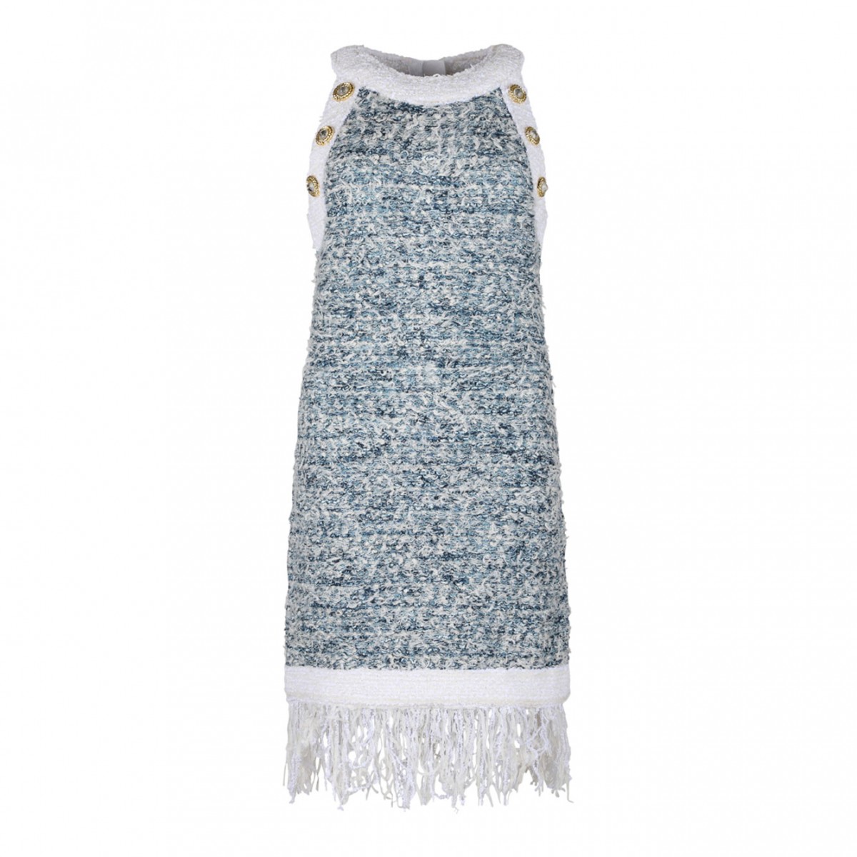 Fringed Tweed Minidress