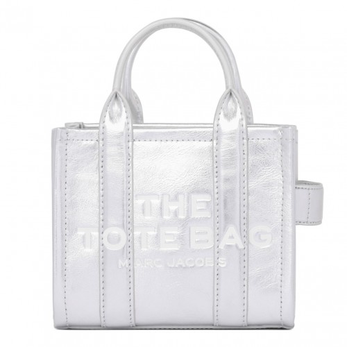 Silver Metallic Tote Bag