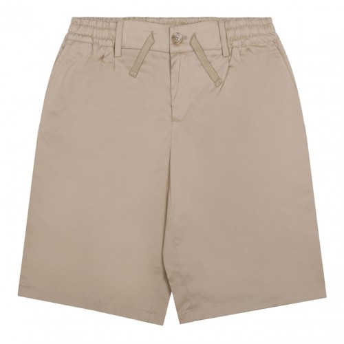 Light Beige Gabardine Shorts