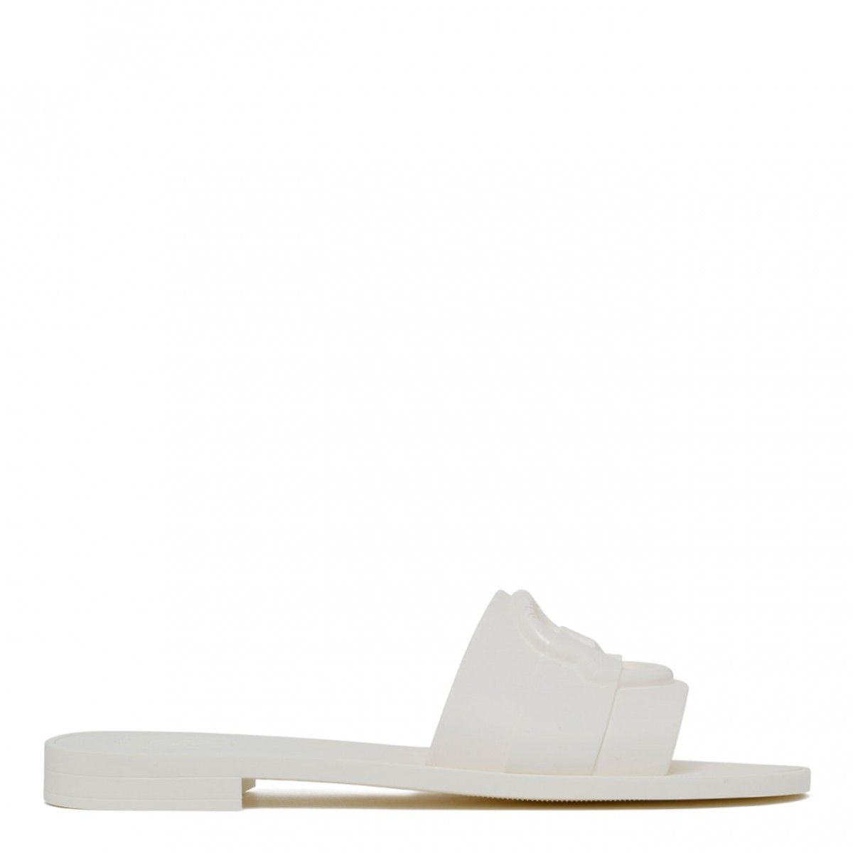 Moncler White Mon Slides