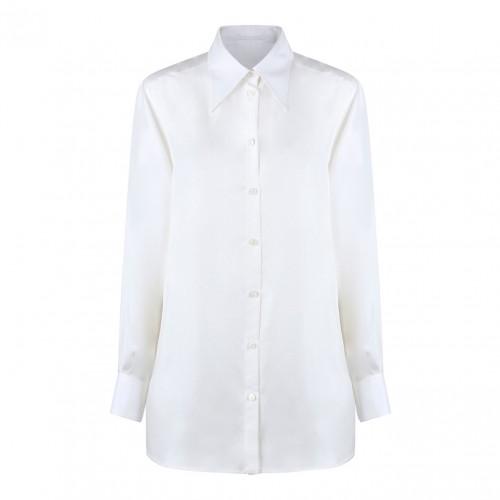 White Silk Shirt