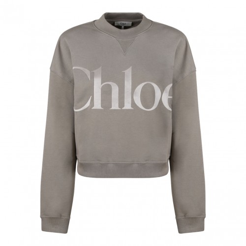 Grey Logo Print Sweatshirt