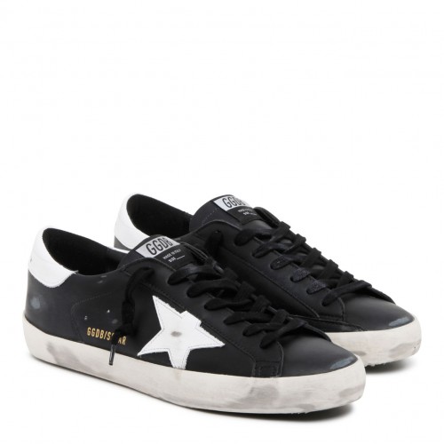 Golden Goose Super Star Black Leather Low Top Sneakers.| COLOGNESE 1882