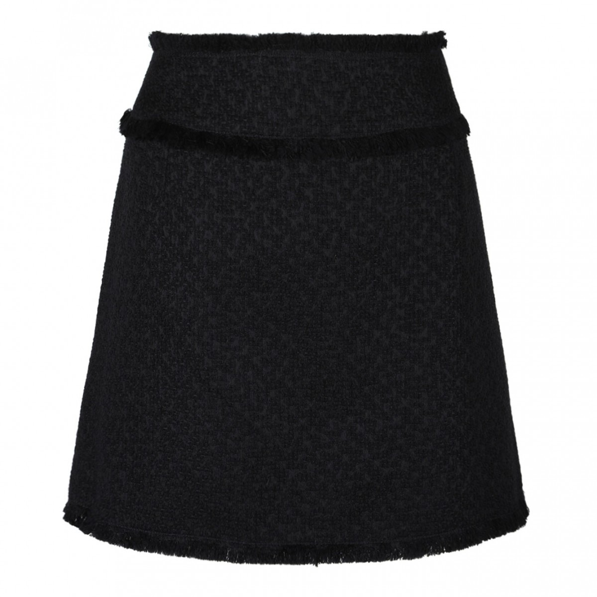 Black Rachel Tweed Mini Skirt