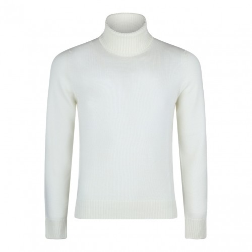 White Roll Neck Jumper