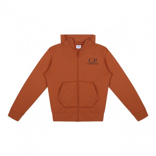 Orange Logo Print Sweatshirt