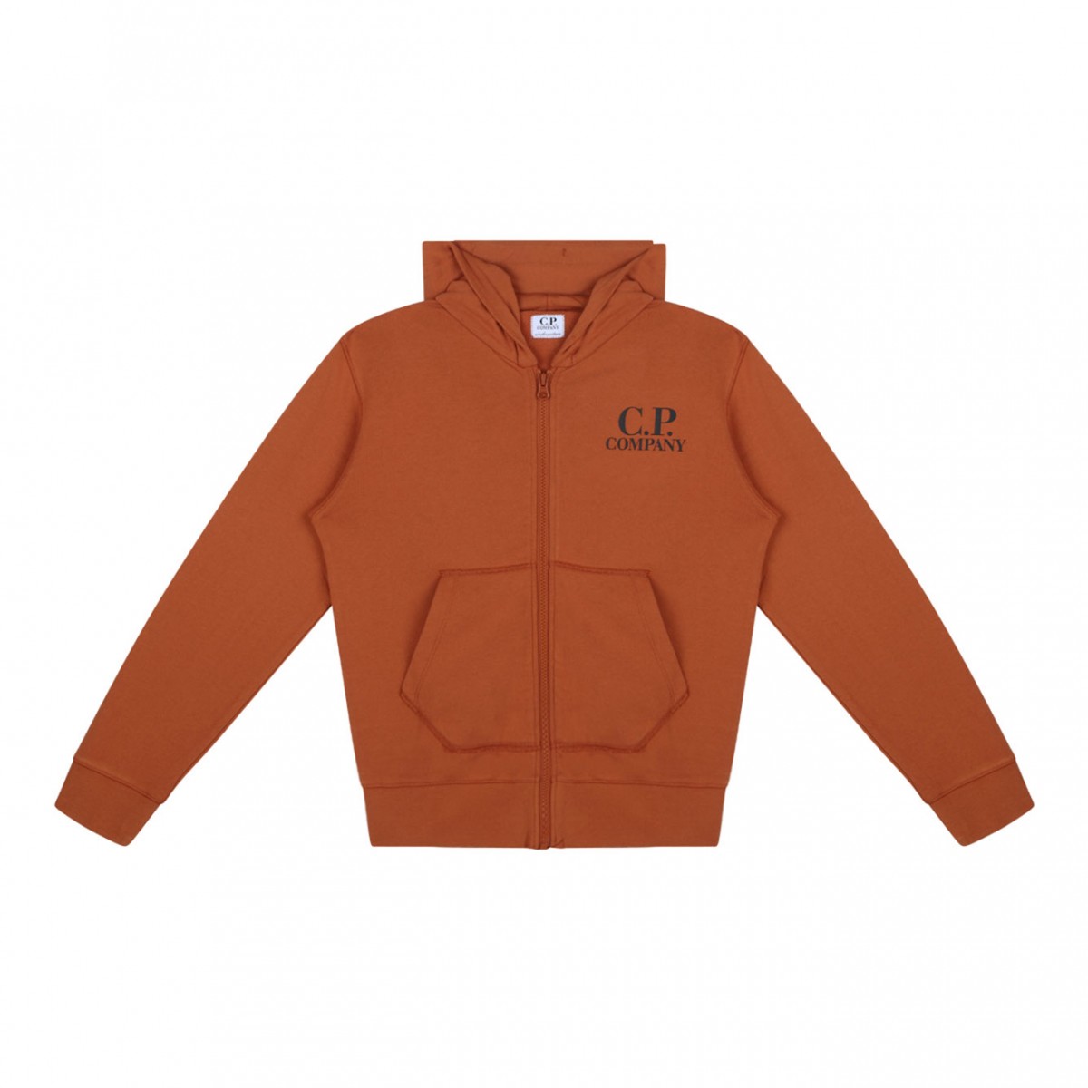 Orange Logo Print Sweatshirt