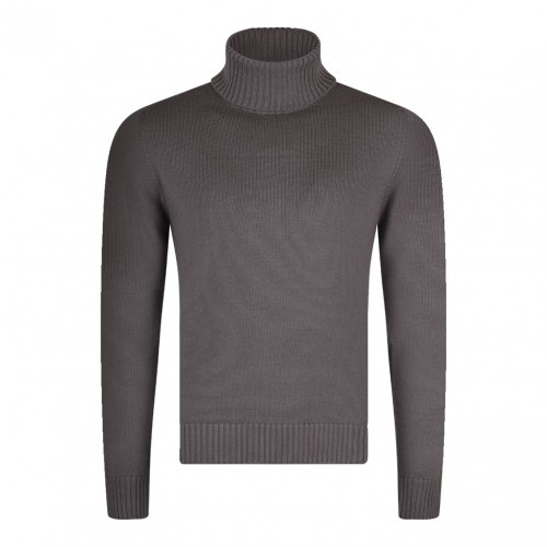 Dark Grey Roll Neck Jumper