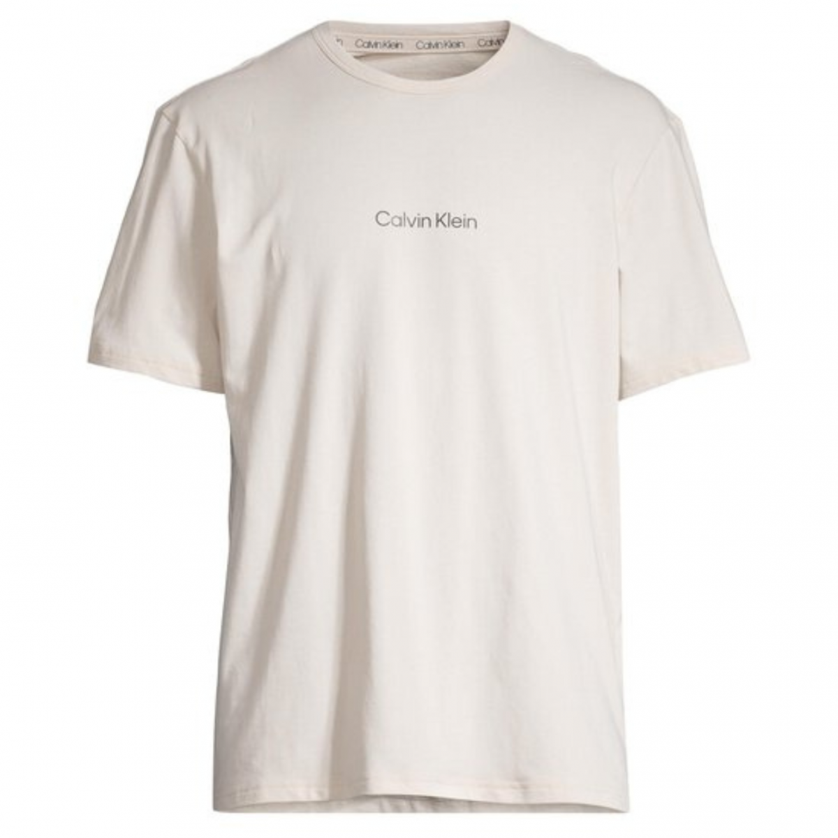 Beige Logo Print T-Shirt