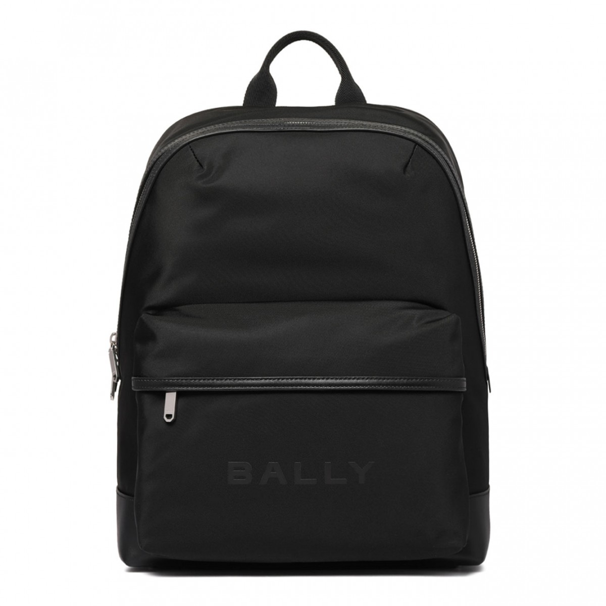 Black Logo Print Backpack