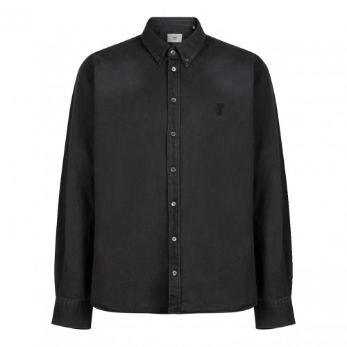 Black Logo Embroidery Shirt