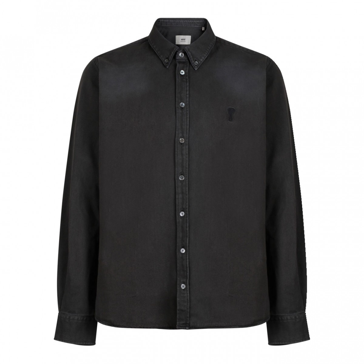 Black Logo Embroidery Shirt