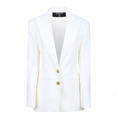 White 2-Button Blazer