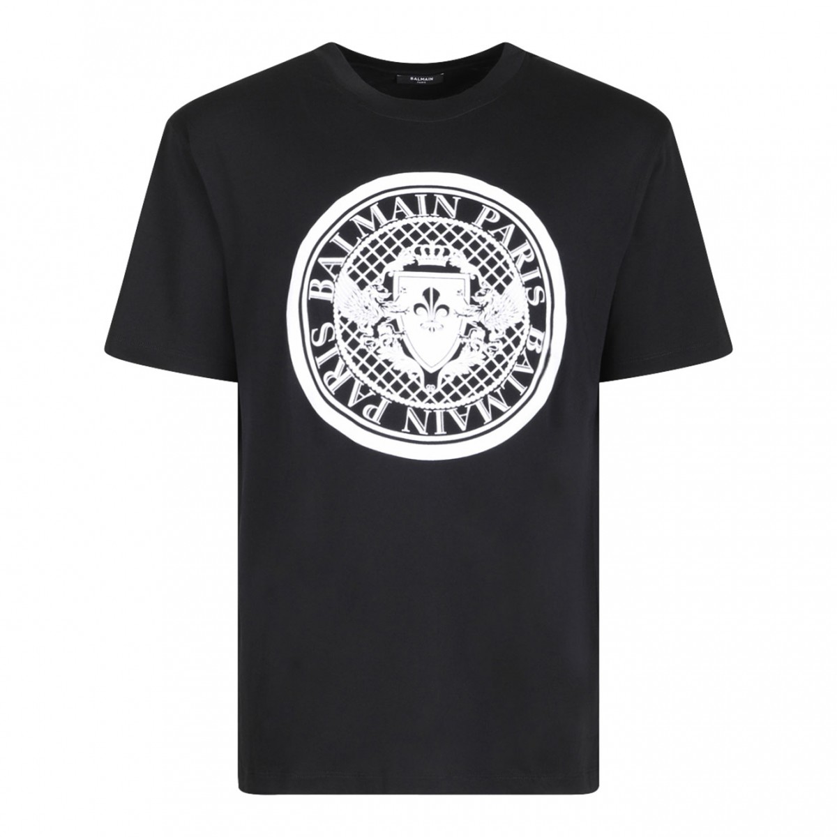 Black Flocked Coin T-Shirt