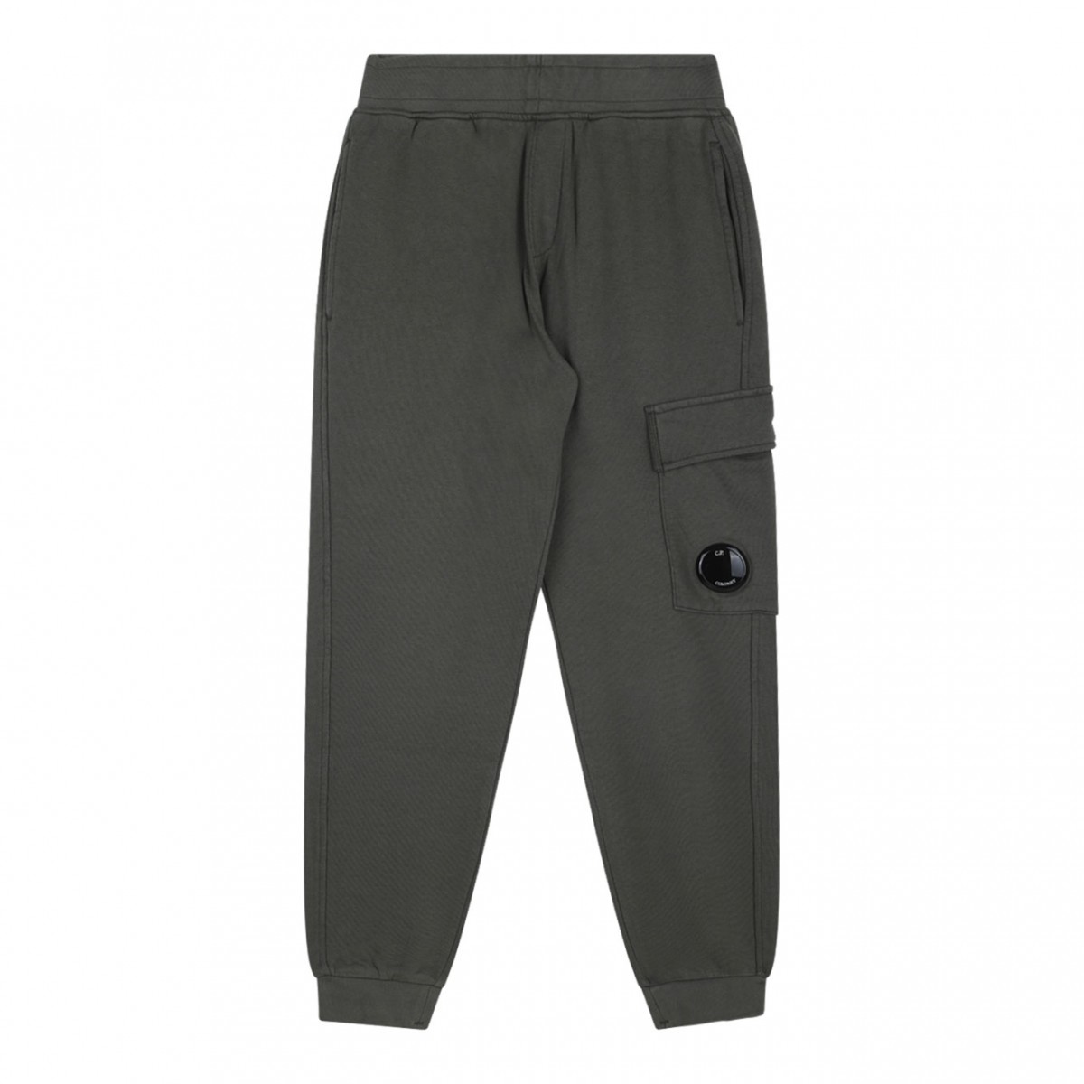 Dark Green Lens Detail Track Pants