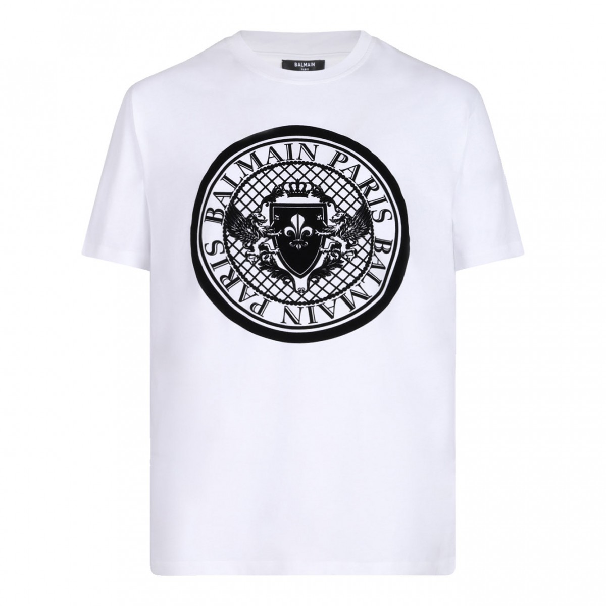 White Flocked Coin T-Shirt