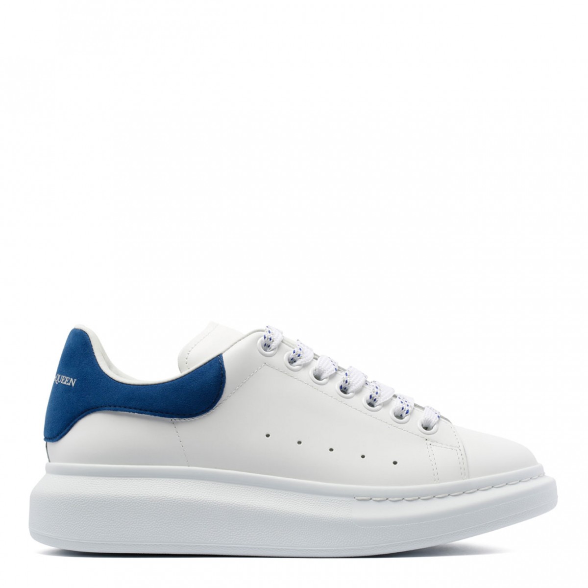 White and Blue Oversized Sneakers