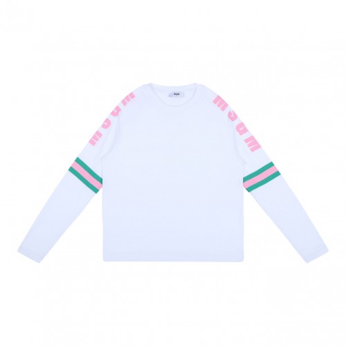 White Logo Print T-Shirt