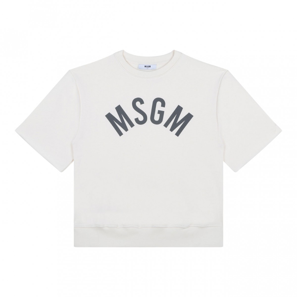 Cream White Logo Print Sweatshirt