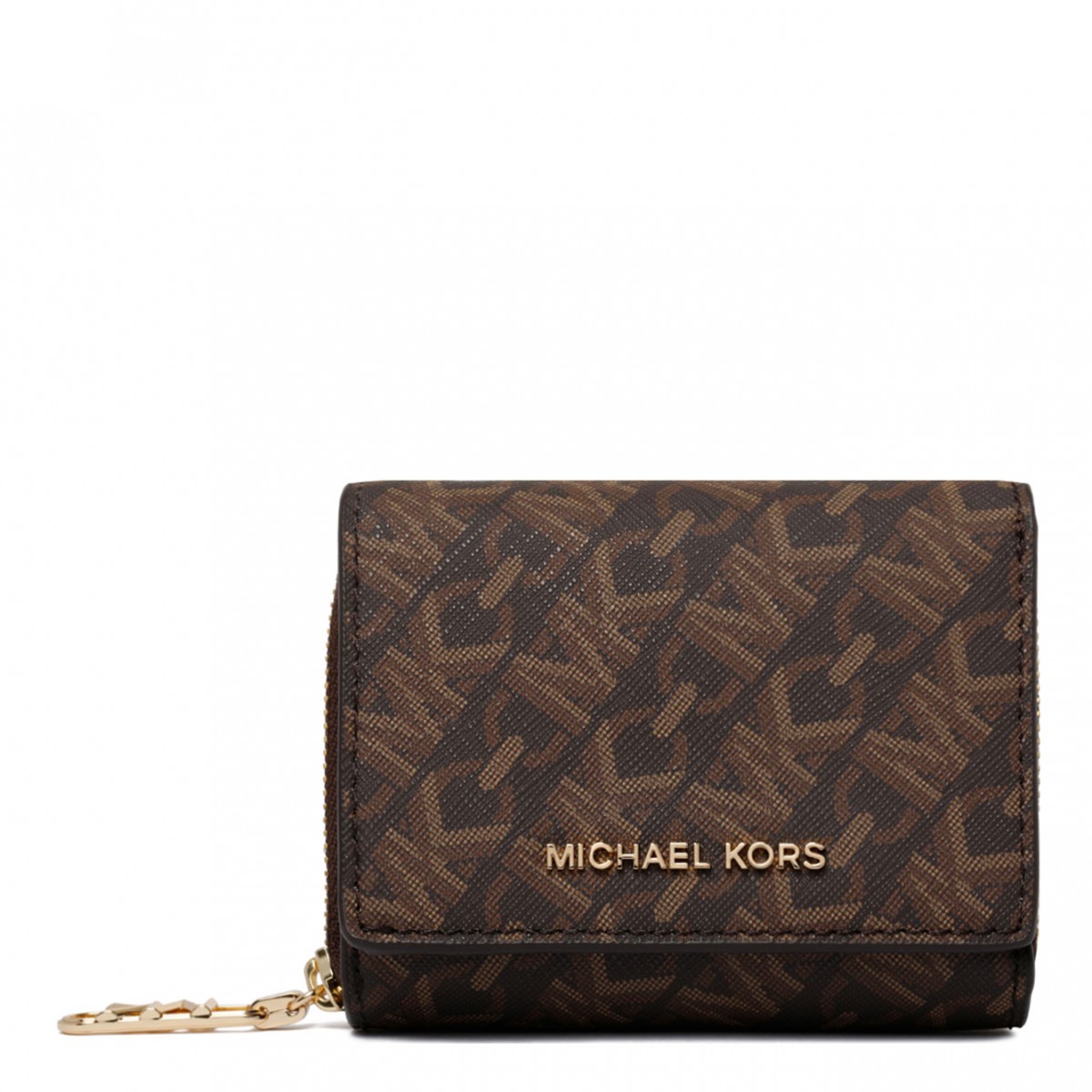 Brown Logo Print Wallet