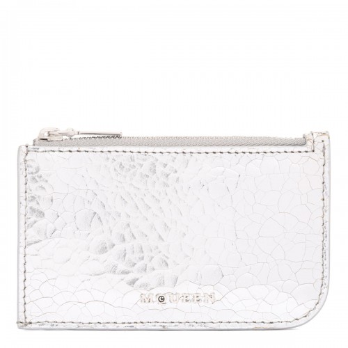 Silver Sling Zip Around Pouch