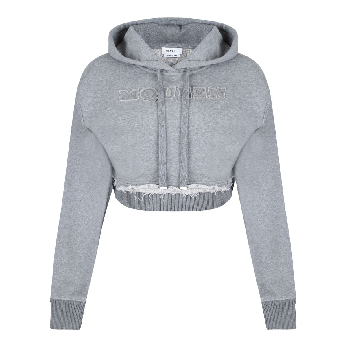 Light Grey Logo Embroidered Hoodie