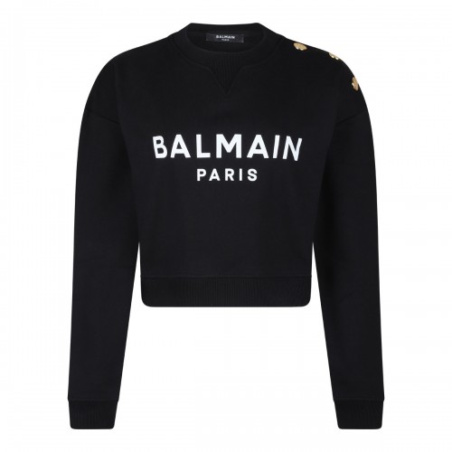 Black Logo Print Sweatshirt