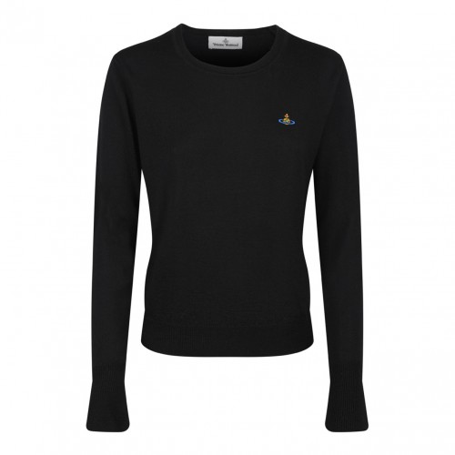 Black Logo Embroidered Jumper