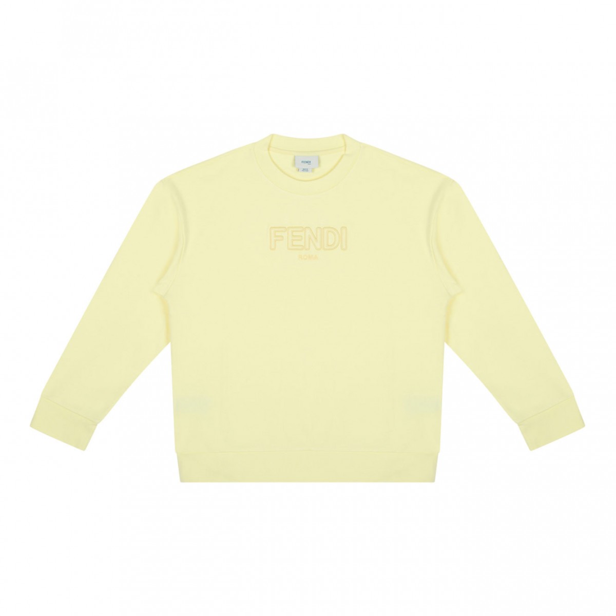 Light Yellow Logo Print Sweatshirt