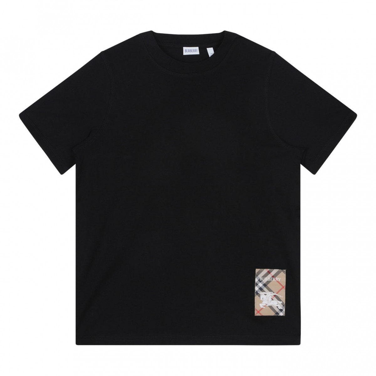 Black Vintage Check T-Shirt