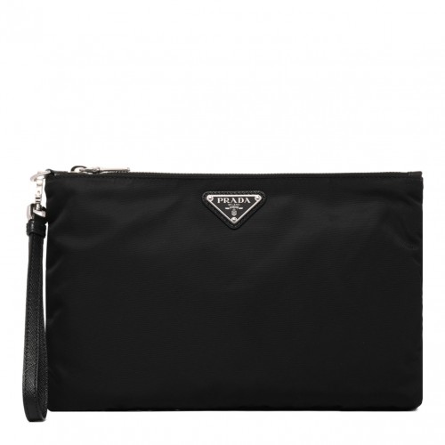 Black Re-Nylon Clutch