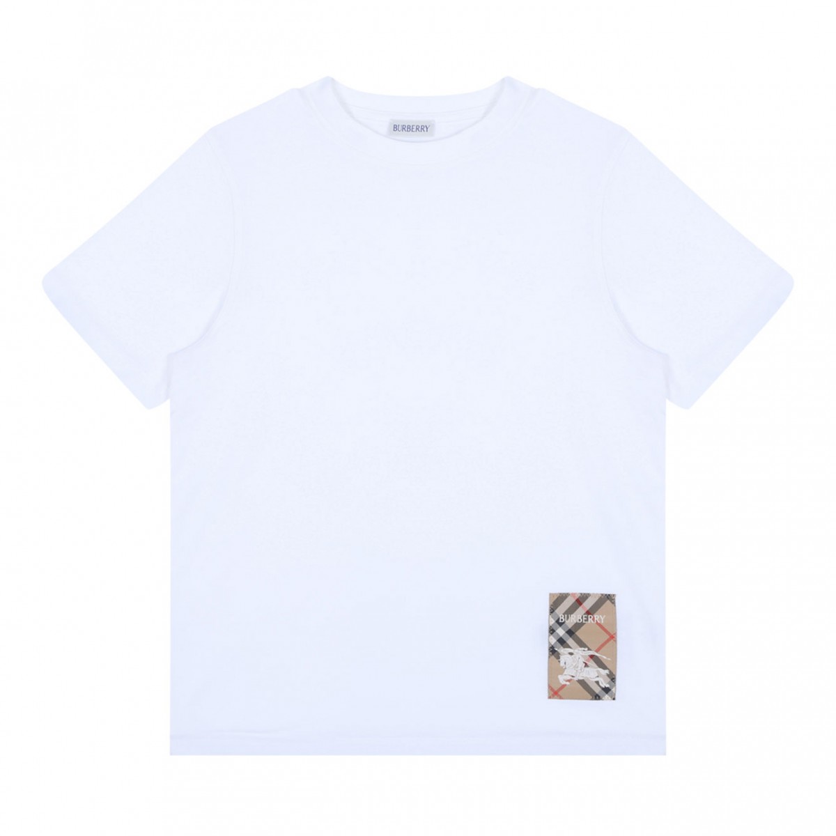 White Check Tag T-Shirt