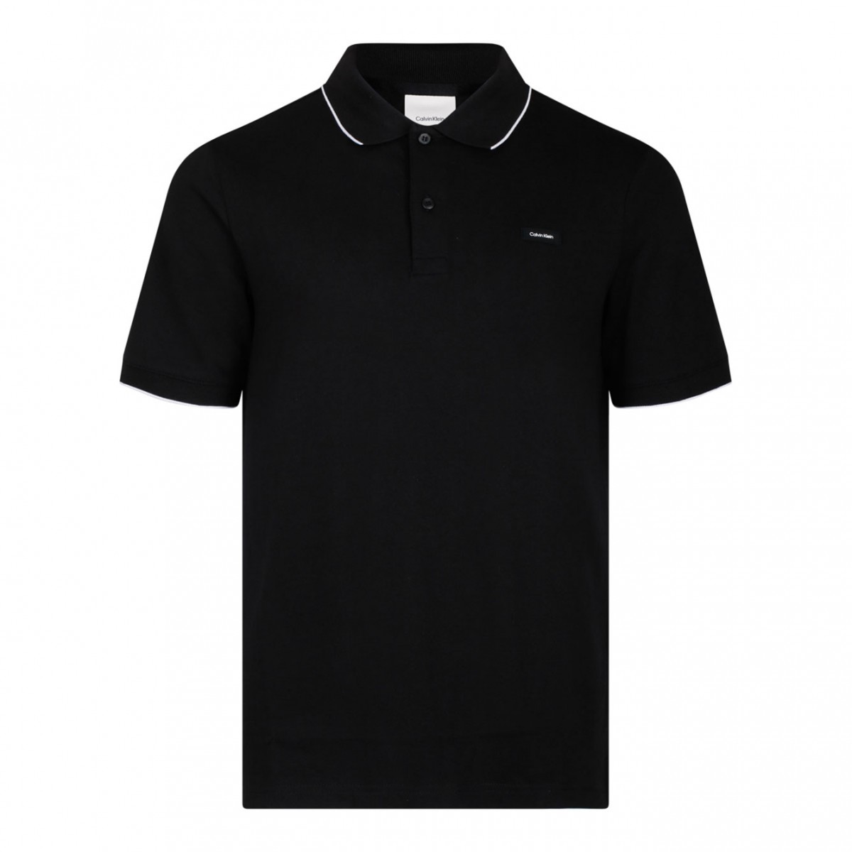 Black Logo Patch Polo Shirt