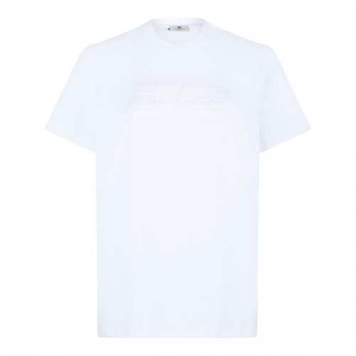 White Embroidered Logo T-Shirt