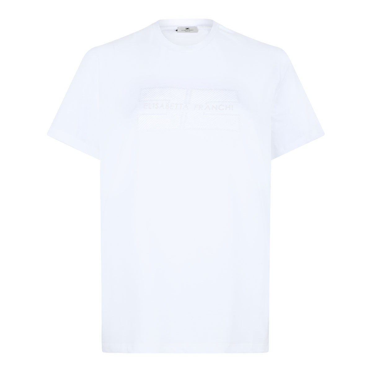 White Embroidered Logo T-Shirt